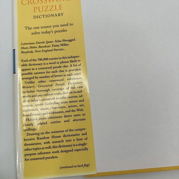 Webster's Crossword Puzzle Dictionary Vintage 1999 HBDJ Gramercy Reference - Picture 3 of 9